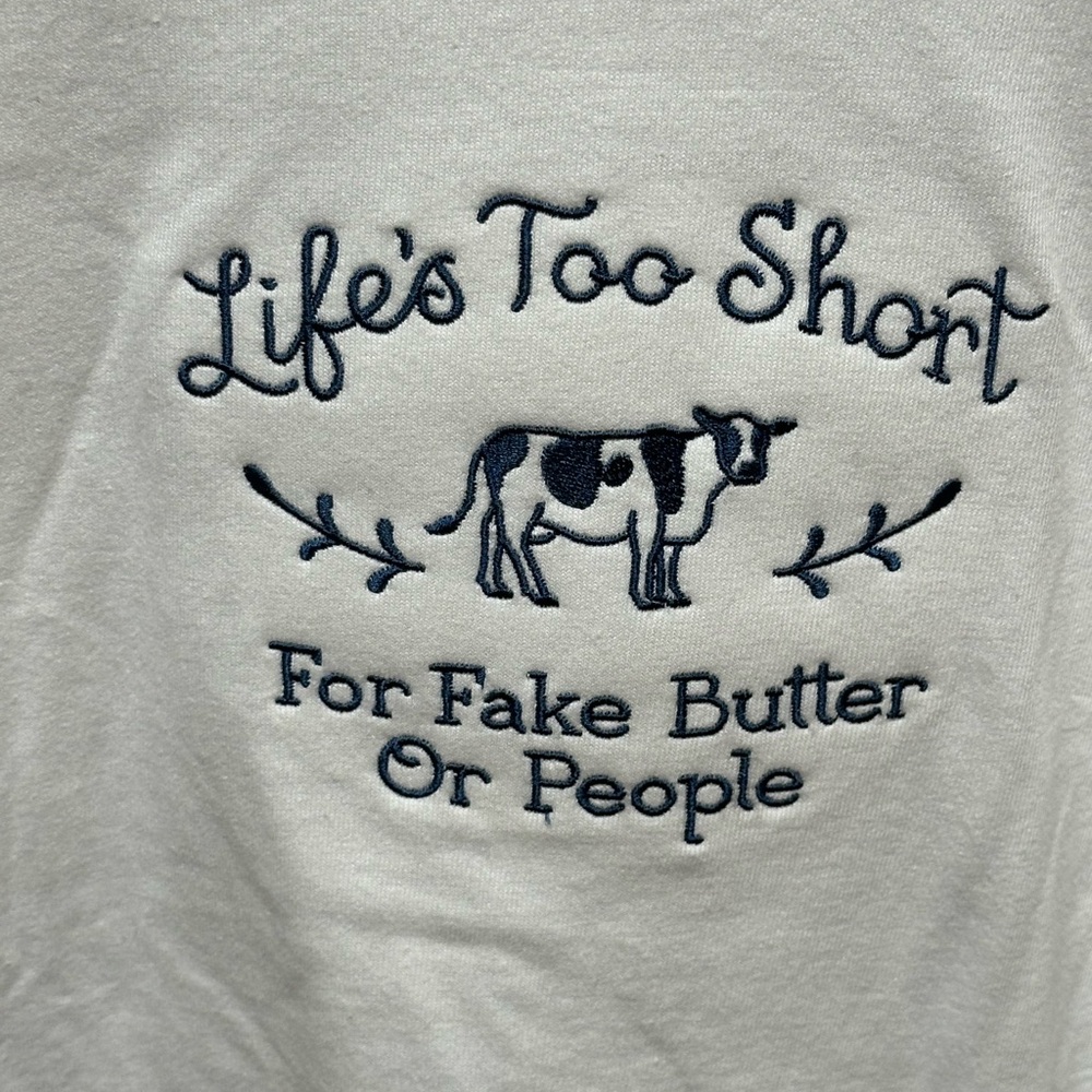 Custom Embroidered Gildan Heavy Cotton White Tee